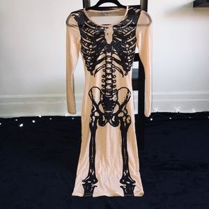 Mesh Nude Skelleton Dress